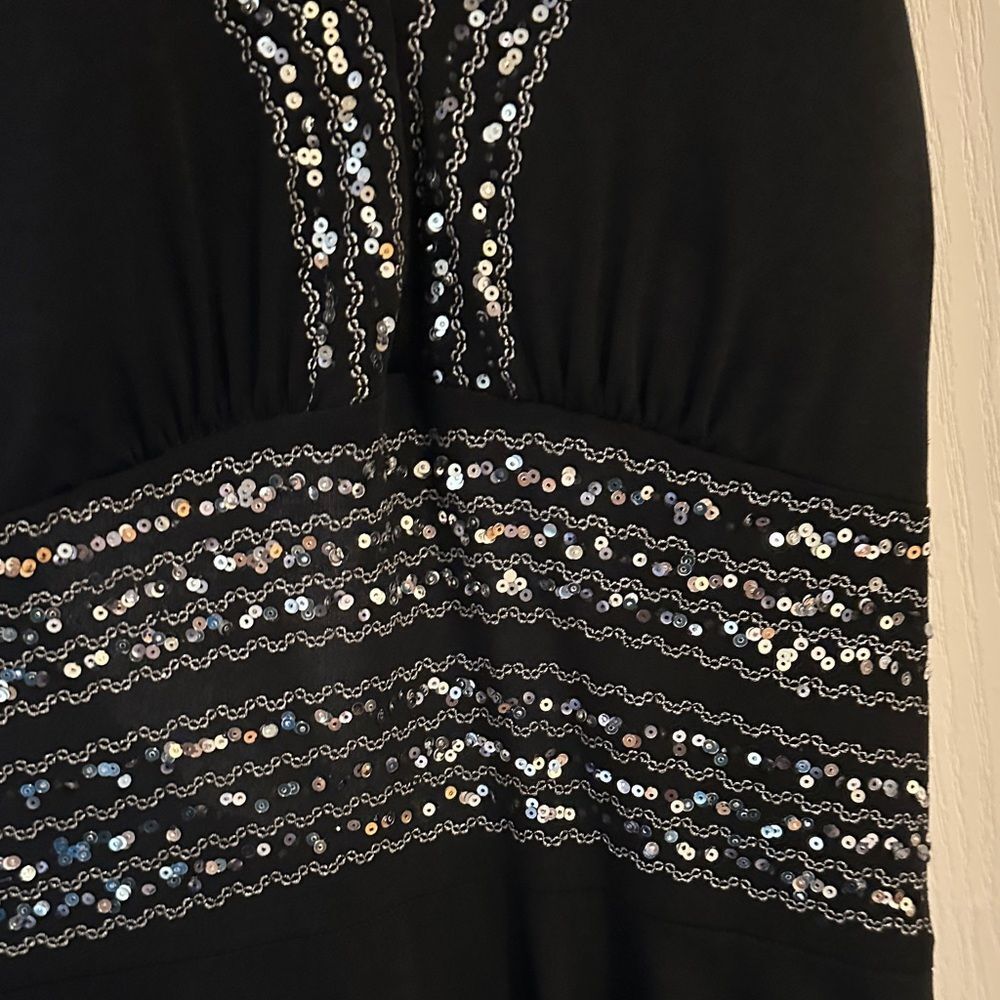 XOXO Black Backless halter Dress with Silver Accents - Picture 4 of 4